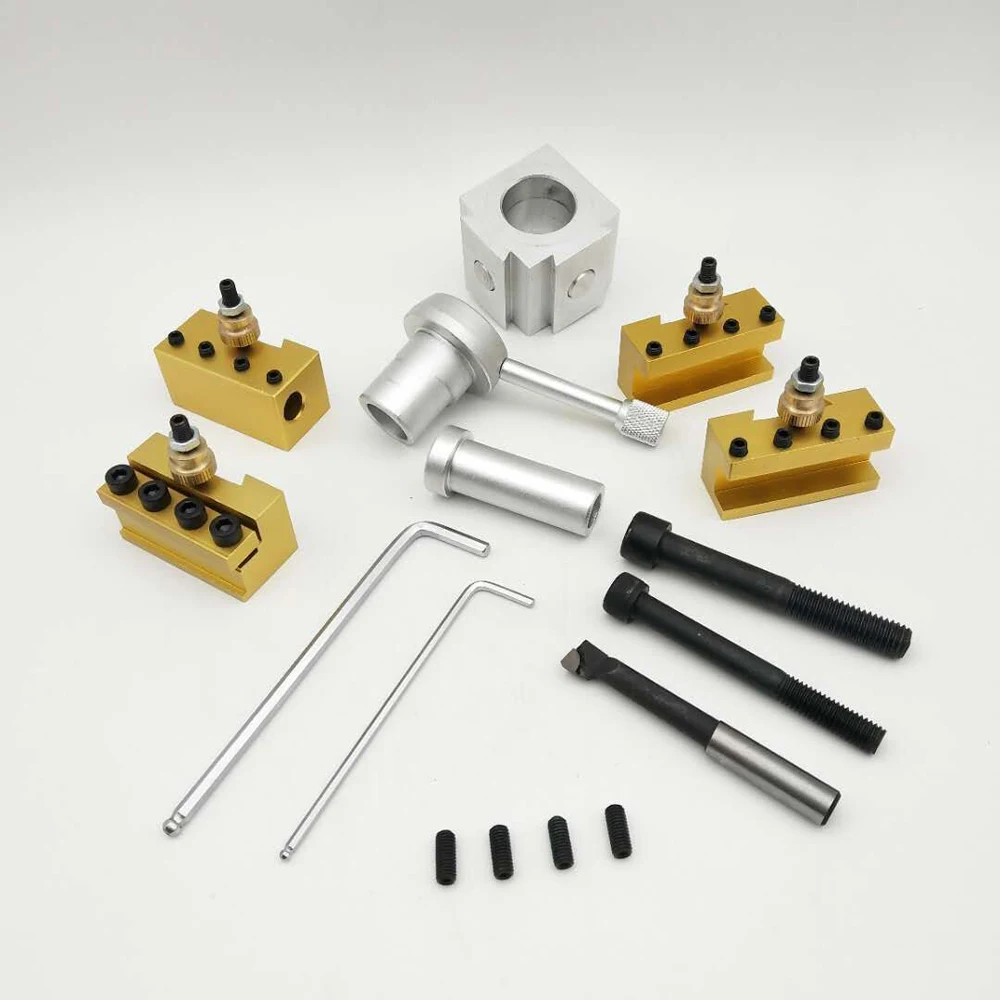 Quick Change Post Holder Kit Set Tool Boring Bar Turning For CNC Mini Lathe | Инструменты