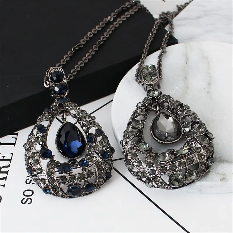 M MISM Woman Crystal Water Drop Necklaces Vintage Necklace Boho Rhinestone Fashion Jewelry Long Chain Collier Neck Accessories
M MISM Woman Crystal Water Drop Necklaces Vintage Necklace Boho Rhinestone Fashion Jewelry Long Chain Collier Neck Accessories