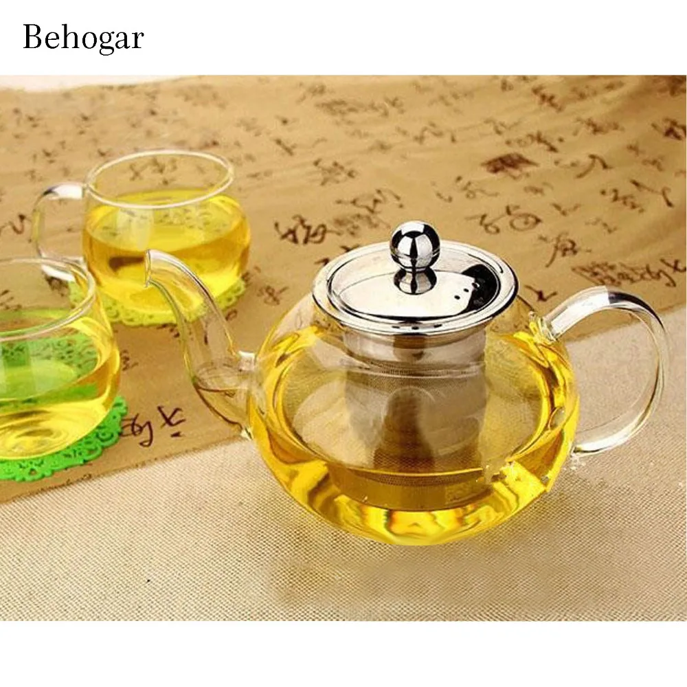 Behogar 800ml Clear Glass Teapot High Temperature Resistant Loose Leaf Flower Tea Pot with Stainless Steel Infuser Strainer Lid
Behogar 800ml Clear Glass Teapot High Temperature Resistant Loose Leaf Flower Tea Pot with Stainless Steel Infuser Strainer Lid