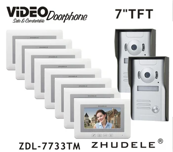 ZHUDELE New Arrival Doorbell Intercom System 7"Video Door Phone Touch button Kits Night Vision 700TVL HD Home House Security 2V8
ZHUDELE New Arrival Doorbell Intercom System 7"Video Door Phone Touch button Kits Night Vision 700TVL HD Home House Security 2V8