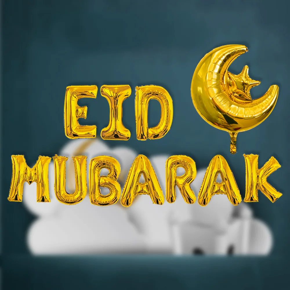 16 inches letters EID ramandan mubarak decor balloons huang helium foil balloon decorations stars moons gold rose gold silver
16 inches letters EID ramandan mubarak decor balloons huang helium foil balloon decorations stars moons gold rose gold silver