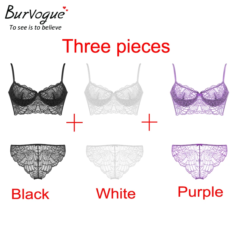 Burvogue 3 in 1 / 3 pieces Sexy Lace Women Push Up Bra Sets Bra Brief Sets French Romantic Intimate Underwear Panty Set
Burvogue 3 in 1 / 3 pieces Sexy Lace Women Push Up Bra Sets Bra Brief Sets French Romantic Intimate Underwear Panty Set