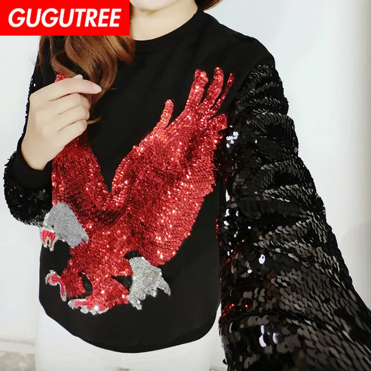 GUGUTREE embroidery Sequins big eagle patches animal bird patches badges applique patches for clothing XC-488
GUGUTREE embroidery Sequins big eagle patches animal bird patches badges applique patches for clothing XC-488