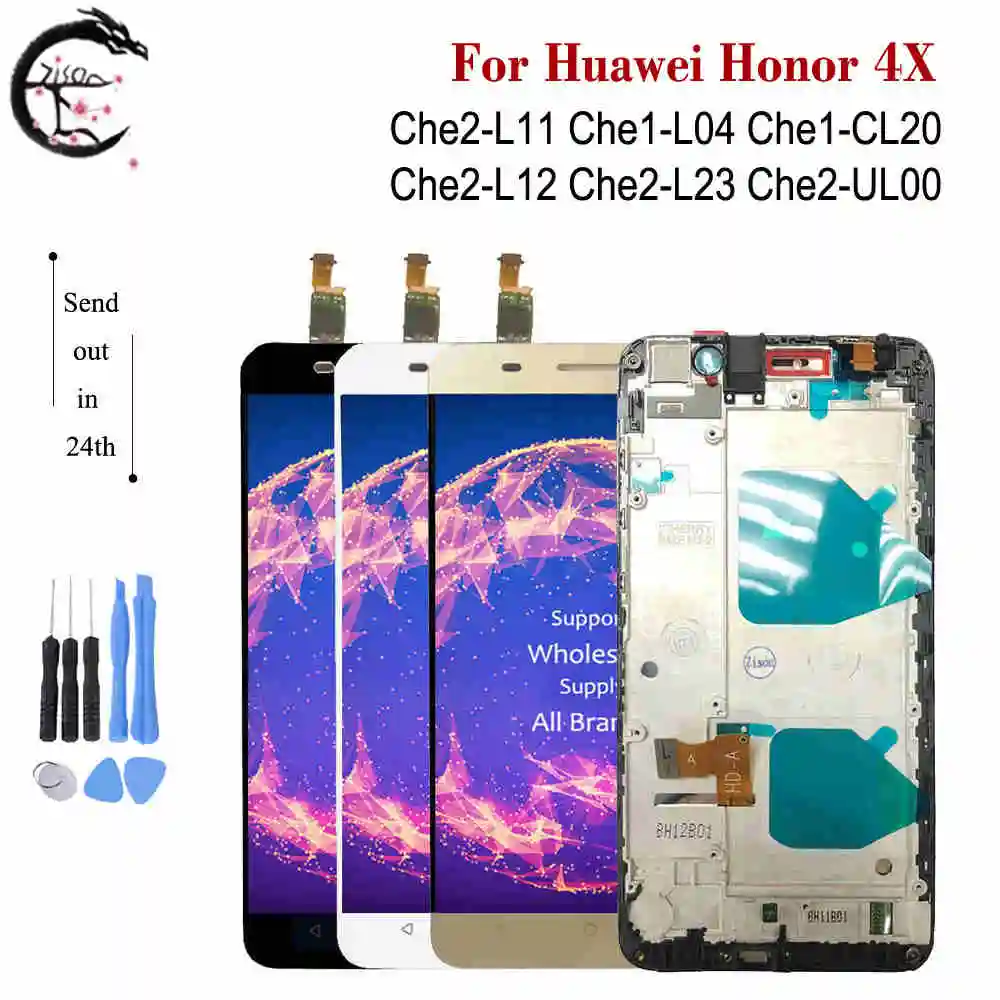 LCD With Frame For Huawei Honor 4X CHE1-L04 CL20 CHE2-L11 L12 CHE2 L23 UL00 Display Screen Touch Digitizer Assembly Honor4X LCD
LCD With Frame For Huawei Honor 4X CHE1-L04 CL20 CHE2-L11 L12 CHE2 L23 UL00 Display Screen Touch Digitizer Assembly Honor4X LCD