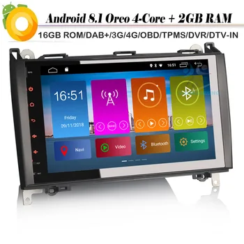 9" Android 8.1 Autoradio Car stereo DAB+ GPS OBD Bluetooth for Mercedes Benz A/B Class SprinterViano Vito Sat Nav
9" Android 8.1 Autoradio Car stereo DAB+ GPS OBD Bluetooth for Mercedes Benz A/B Class SprinterViano Vito Sat Nav