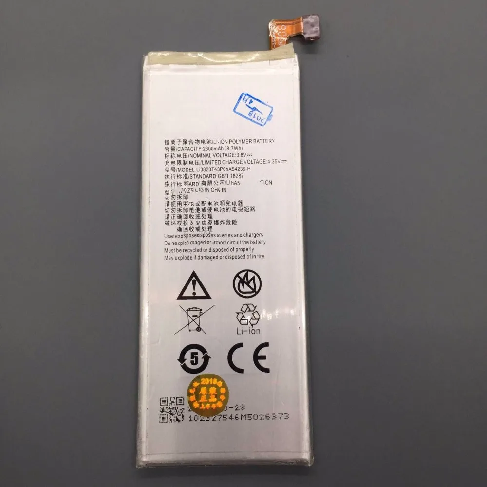 NEW 3.8V 2300mAh Li3823T43P6hA54236-H For ZTE Star 1 Star 2 S2002 S2003 S2005 G720T G720C Geek II Battery
NEW 3.8V 2300mAh Li3823T43P6hA54236-H For ZTE Star 1 Star 2 S2002 S2003 S2005 G720T G720C Geek II Battery