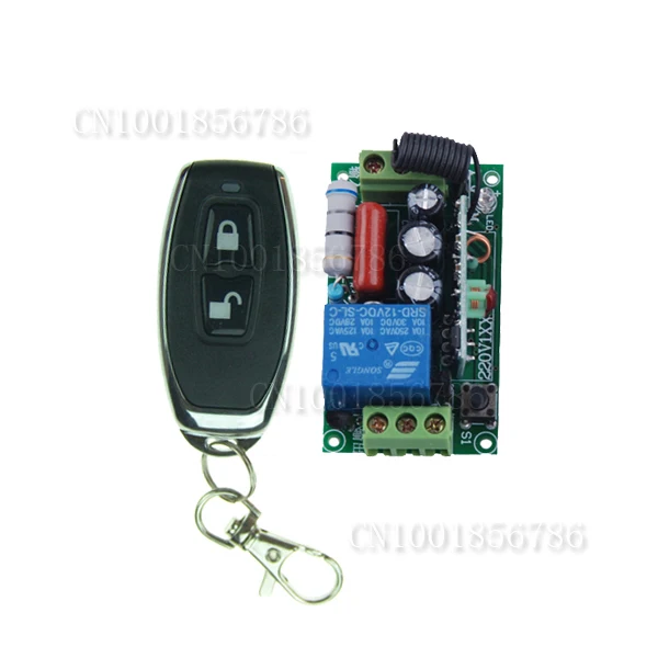 AC 220V 1CH 10A Remote Control Switches 315mhz Light Lamp LED Power Wireless Controller Relay Receiver Transmitter Lock Unlock
AC 220V 1CH 10A Remote Control Switches 315mhz Light Lamp LED Power Wireless Controller Relay Receiver Transmitter Lock Unlock