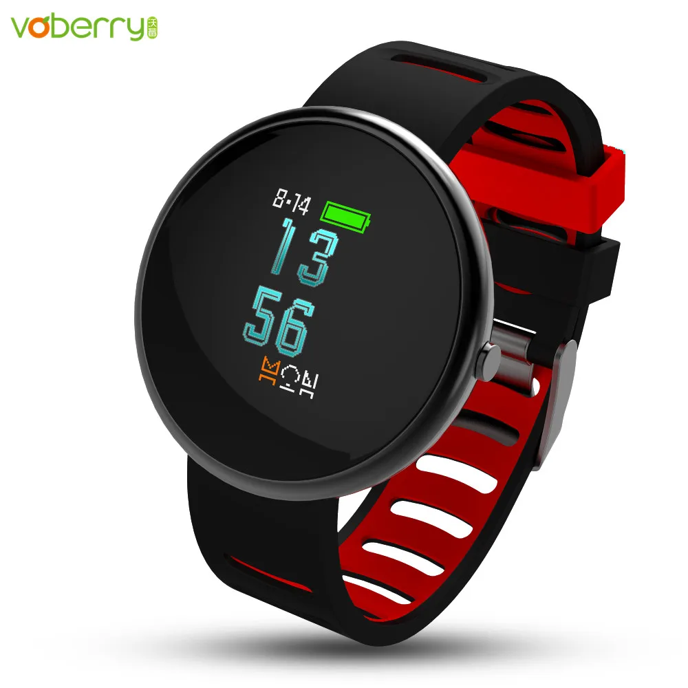 VOBERRY 2.5D curved glass LED color screen Smartwatch Sport Waterproof Fitness Tracker smart bracelet Band For IOS Android | Электроника