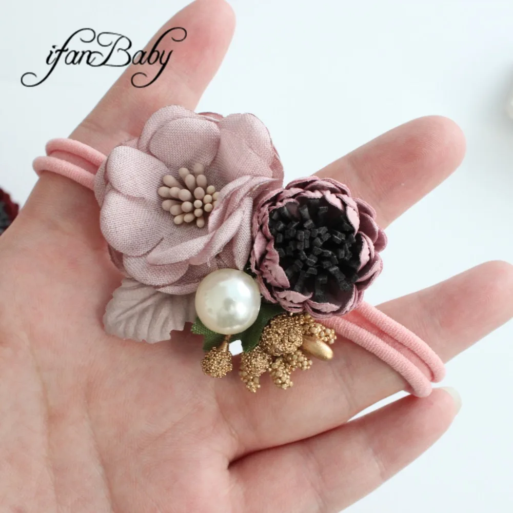 kids girl nylon flower headband (26)