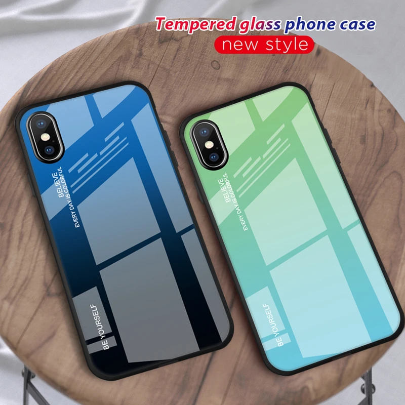 KEYSION Tempered Glass Case For iPhone XS Max XR XS X 8 7 Gradient Color Blue Ray Aurora Skin Back Cover For iPhone 7 8 6S Plus
KEYSION Tempered Glass Case For iPhone XS Max XR XS X 8 7 Gradient Color Blue Ray Aurora Skin Back Cover For iPhone 7 8 6S Plus