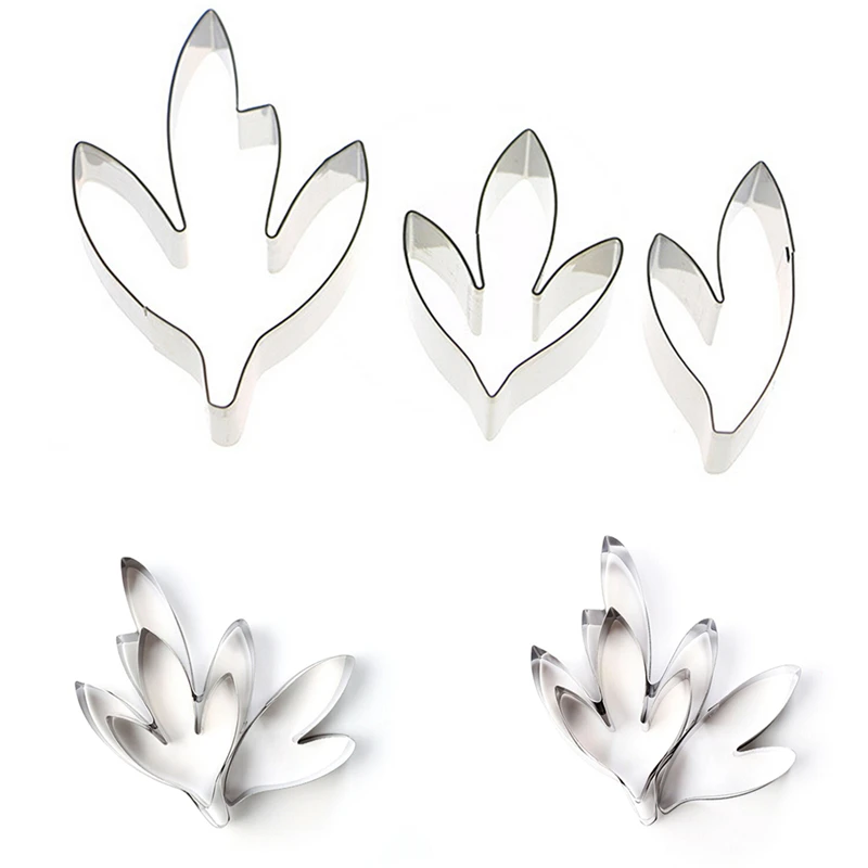 3 Pcs Stainless steel peony flower leaves cutters set Biscuit mold Fondant Cake Decoration Floral petal
3 Pcs Stainless steel peony flower leaves cutters set Biscuit mold Fondant Cake Decoration Floral petal