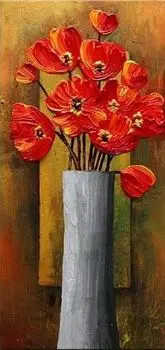 Free Shipping Hand Painted Red Poppies In Vase-Floral Oil Painting Wall Art-Modern Canvas Art Wall Pictures for Bedrooms
Free Shipping Hand Painted Red Poppies In Vase-Floral Oil Painting Wall Art-Modern Canvas Art Wall Pictures for Bedrooms