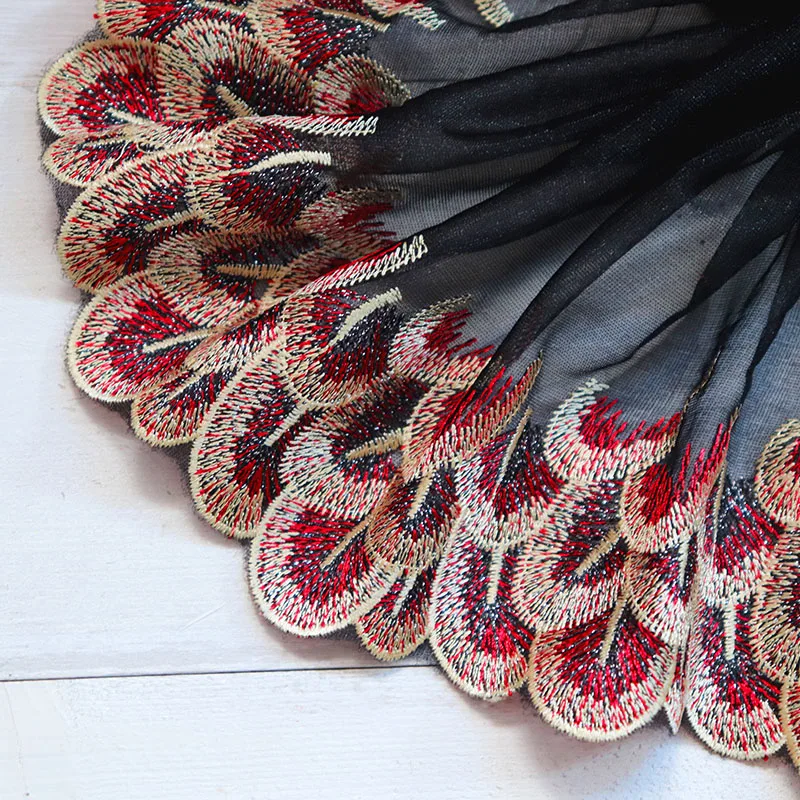 1Yard Peacock Feather Embroidered Lace Trim Embroidery Mesh Lace Tulle Fabrics Curtain Dress Sewing Clothing Accessories DIY
1Yard Peacock Feather Embroidered Lace Trim Embroidery Mesh Lace Tulle Fabrics Curtain Dress Sewing Clothing Accessories DIY