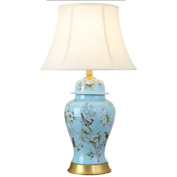 European Elegant Handpainted Ceramic Fabric E27 Table Lamp for Living Room Bedroom Bedside Deco Lighting H 69cm 80-265V 1528
European Elegant Handpainted Ceramic Fabric E27 Table Lamp for Living Room Bedroom Bedside Deco Lighting H 69cm 80-265V 1528