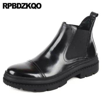 Platform Fur Lined Short Booties Full Grain Luxury Men Slip On Casual Shoes Winter Chelsea High Sole Black Top Boots Thick Soled
Platform Fur Lined Short Booties Full Grain Luxury Men Slip On Casual Shoes Winter Chelsea High Sole Black Top Boots Thick Soled