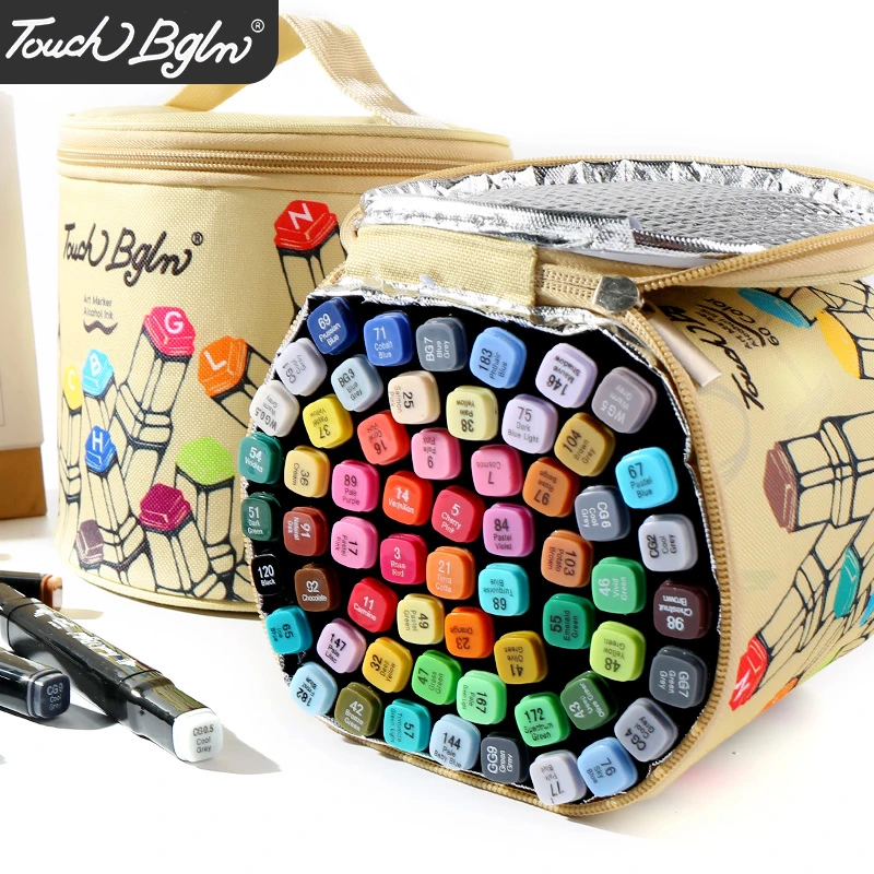 HuiQin 30/40/60/80/168Colors Alcohol Based Pen Markers Dual Head Sketch Markers Brush Pen For Draw Manga Design Art Supplies
HuiQin 30/40/60/80/168Colors Alcohol Based Pen Markers Dual Head Sketch Markers Brush Pen For Draw Manga Design Art Supplies