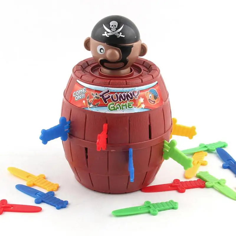 

Hot Sale Kids Funny Gadget Novelty Tricky Pirate Barrel Game for Children Lucky Stab Pop Up Toy Practical Jokes