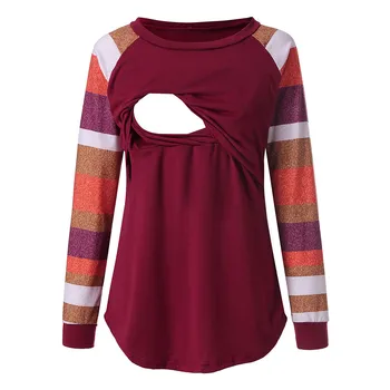 Long sleeve Maternity Womens Nursing Stripe Long Sleeve Round Neck Breastfeeding Blouse(Red) Drop Shipping
Long sleeve Maternity Womens Nursing Stripe Long Sleeve Round Neck Breastfeeding Blouse(Red) Drop Shipping