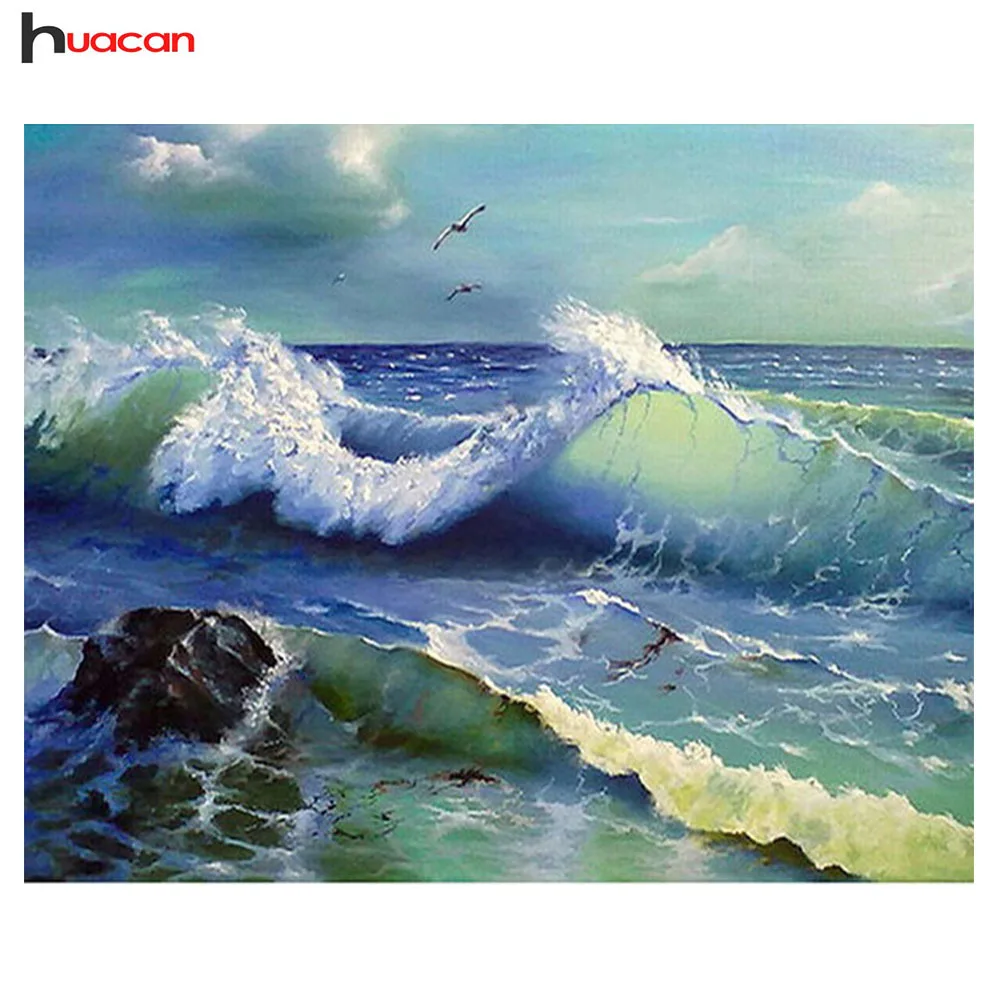 Huacan 5D DIY Diamond Painting Cross Stitch Sea Waves Home Decor Full Square Rhinestone Mosaic Diamond Embroidery
Huacan 5D DIY Diamond Painting Cross Stitch Sea Waves Home Decor Full Square Rhinestone Mosaic Diamond Embroidery