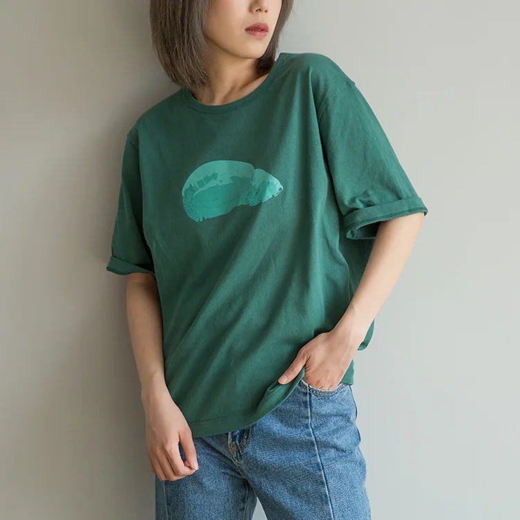 Johnature Summer New Women Clothes Simple Casual Loose Pullover Print Loose Women Tops O-neck Short Sleeve T-Shirts 2019
Johnature Summer New Women Clothes Simple Casual Loose Pullover Print Loose Women Tops O-neck Short Sleeve T-Shirts 2019