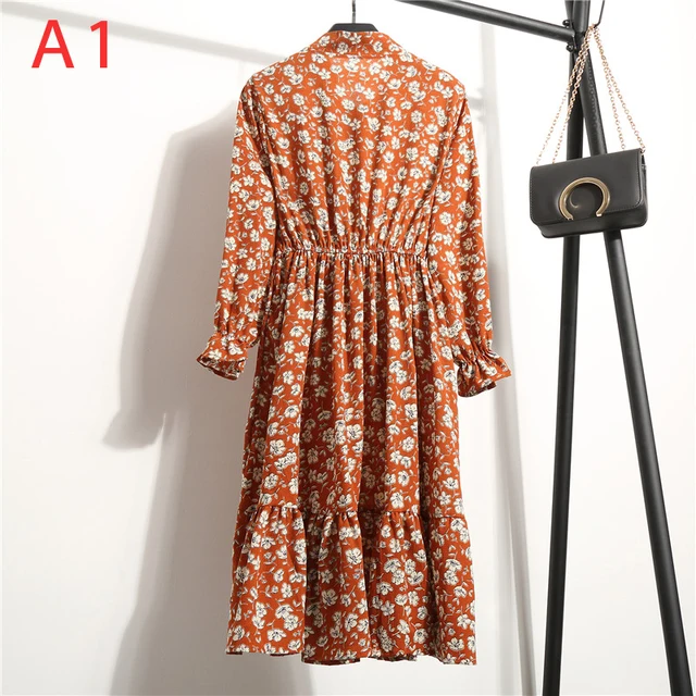 2020 jesienna damska sukienka dla kobiet szyfonowa koszula z długim rękawem sukienka A-line Midi zimowa sukienka biała kokardka kwiatowy Vestidos Vintage tanie tanio Poliester COTTON Jesień Stojak Pełna Butterfly rękawem Łuk Na co dzień empire Drukuj Kolan 2020 jesienna damska sukienka dla kobiet szyfonowa koszula z długim rękawem sukienka A-line Midi zimowa sukienka biała kokardka kwiatowy Vestidos Vintage tanie tanio Poliester COTTON Jesień Stojak Pełna Butterfly rękawem Łuk Na co dzień empire Drukuj Kolan