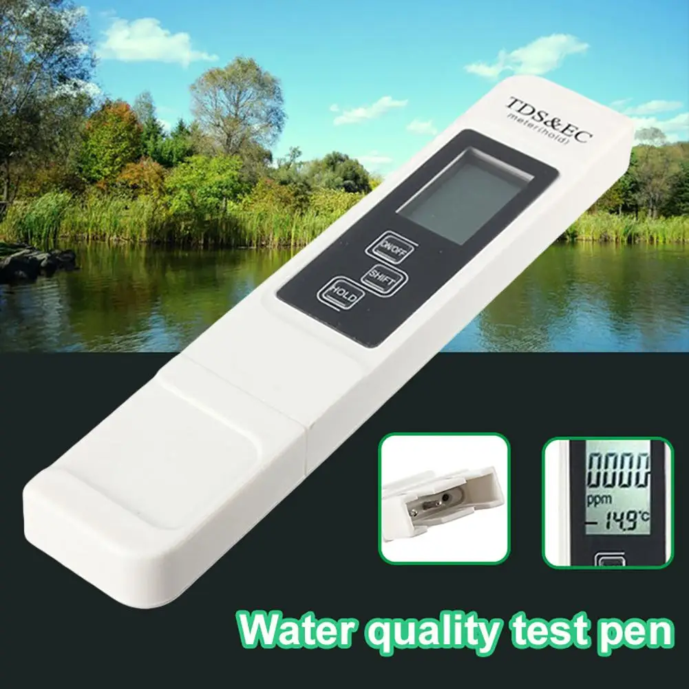 Портативный 3 в 1 TDS EC PPM цифровой ЖК-дисплей 0-5000ppm тестер качества воды ручка |
