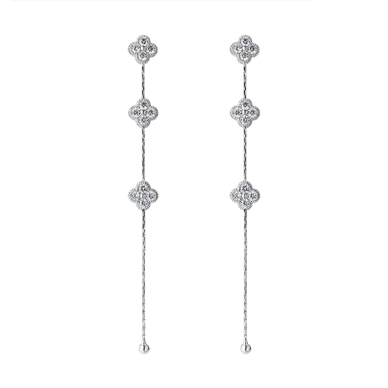 2018 New Temperament CZ Crystal Long Chain Tassel Flower Earrings For Women Trendy Wedding Party Drop earrings Accessories
2018 New Temperament CZ Crystal Long Chain Tassel Flower Earrings For Women Trendy Wedding Party Drop earrings Accessories