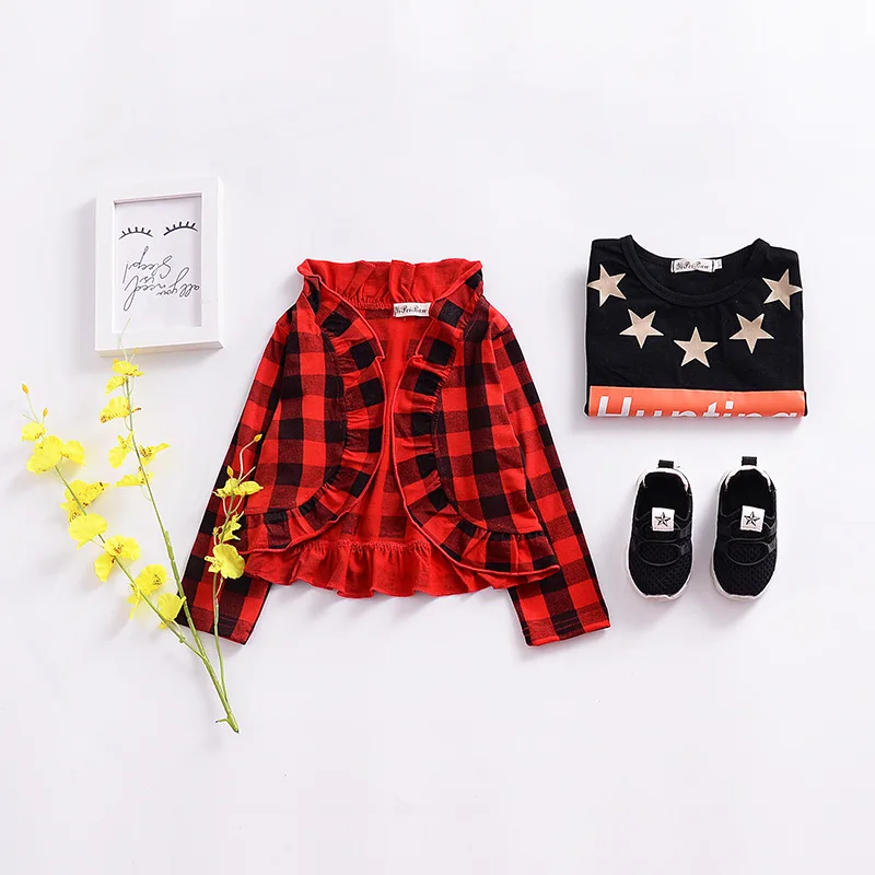 1-4T baby girl fall outwear red black plaid full sleeve turtleneck ruffle kimono for kids
1-4T baby girl fall outwear red black plaid full sleeve turtleneck ruffle kimono for kids