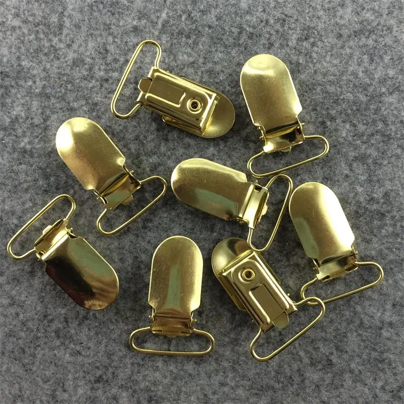 (30 pcs/lot) 25mm 1'' Metal Gold color Suspender Clips with Plastic teeth Insert TQ517
(30 pcs/lot) 25mm 1'' Metal Gold color Suspender Clips with Plastic teeth Insert TQ517