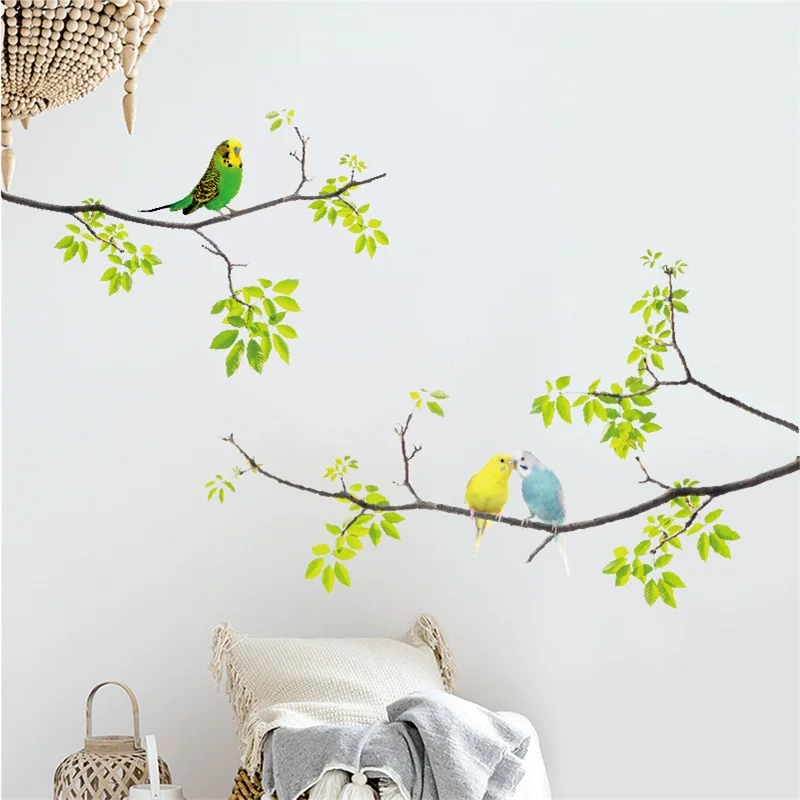 3D Cartoon Parrot Bird On Green Tree Branch Wall Stickers PVC Backdrop Mural for Background KidsRoom Bedroom Nursery Home Decor
3D Cartoon Parrot Bird On Green Tree Branch Wall Stickers PVC Backdrop Mural for Background KidsRoom Bedroom Nursery Home Decor
