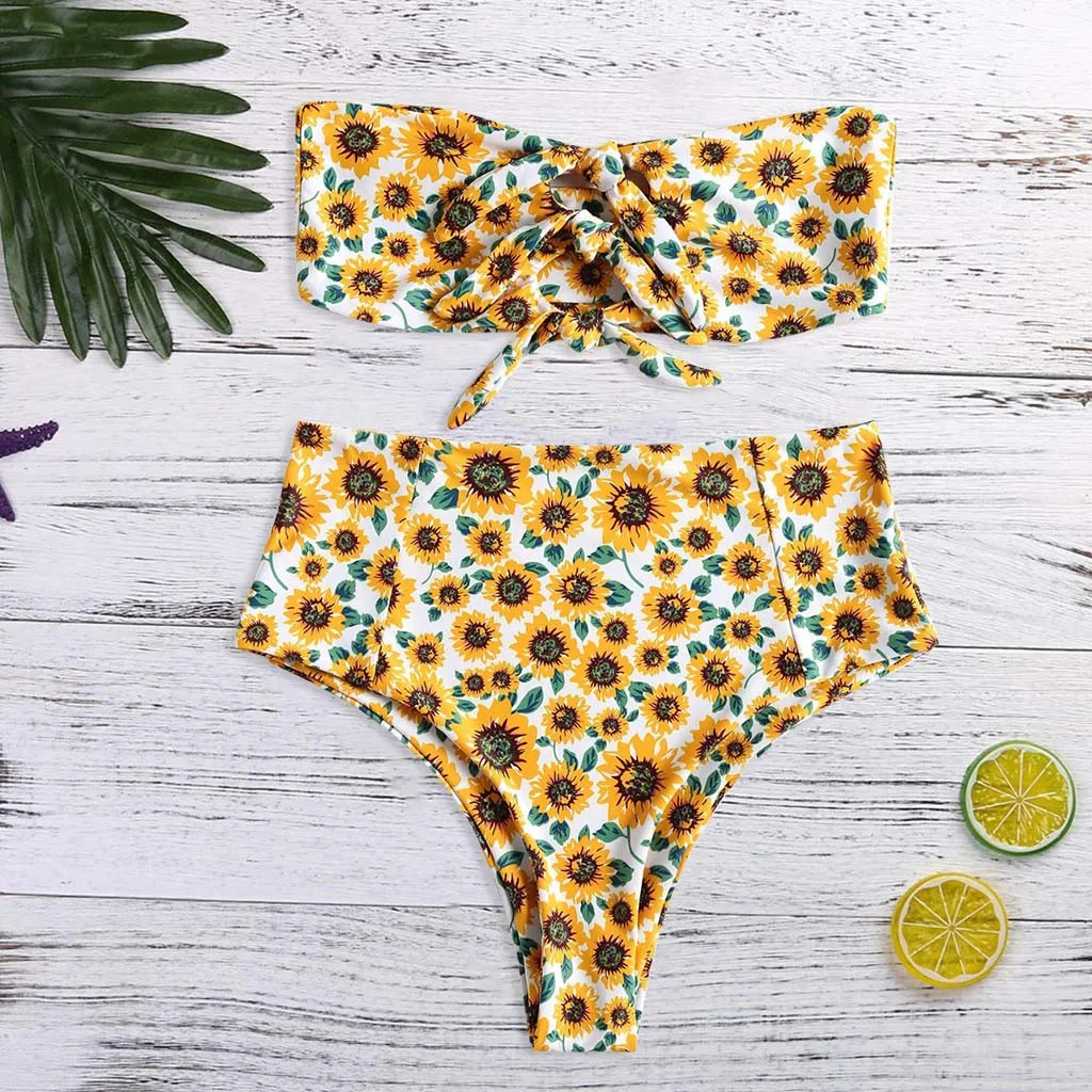 Swimming suit for women 2019 Sexy Floral Print Tube Up bowknot Two Pieces Strapless Bikini Swimwear Swimsuit Beachwear tankini
Swimming suit for women 2019 Sexy Floral Print Tube Up bowknot Two Pieces Strapless Bikini Swimwear Swimsuit Beachwear tankini