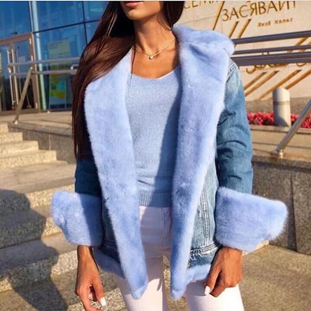 lady denim down coat with mink fur collar trimming duck feather parka coat cuffs 2018 blue winter jeans outwear jacket
lady denim down coat with mink fur collar trimming duck feather parka coat cuffs 2018 blue winter jeans outwear jacket