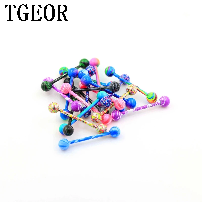Hot wholesale new arrival 100pcs 15G mixed water wave double colors print straight barbell tongue piercing free shipping
Hot wholesale new arrival 100pcs 15G mixed water wave double colors print straight barbell tongue piercing free shipping