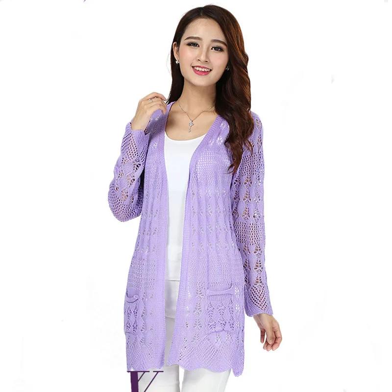 Spring and summer sweaters 2019 new Korean hollow out pocket loose thin full sleeved long sections women knit cardigans 7478
Spring and summer sweaters 2019 new Korean hollow out pocket loose thin full sleeved long sections women knit cardigans 7478