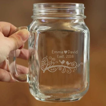 Birds Standing on the Tree Pattern of Mason Jars for Dranking Custom Name and Dates Fashion Storage Bottles & Jars Wedding Favor
Birds Standing on the Tree Pattern of Mason Jars for Dranking Custom Name and Dates Fashion Storage Bottles & Jars Wedding Favor