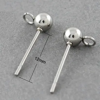 500pcs 304 Stainless Steel Ball Post Ear Stud Components Earring Making Findings Original Color 12mm, Pin: 0.8mm, Hole: 2mm
500pcs 304 Stainless Steel Ball Post Ear Stud Components Earring Making Findings Original Color 12mm, Pin: 0.8mm, Hole: 2mm