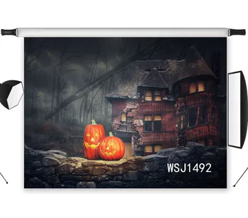 LB Polyester & Vinyl Halloween Dilapidated House Pumpkin Lantern On The Fence Backgrounds For Photo Studio Photography Backdrops
LB Polyester & Vinyl Halloween Dilapidated House Pumpkin Lantern On The Fence Backgrounds For Photo Studio Photography Backdrops