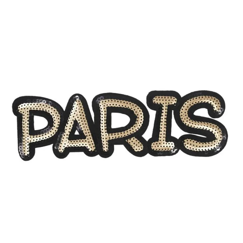 Fashion patch 24cm Large PARIS Logo suquins Diy women Embroidery iron on patches for clothing applique Stickers Free Shipping
Fashion patch 24cm Large PARIS Logo suquins Diy women Embroidery iron on patches for clothing applique Stickers Free Shipping