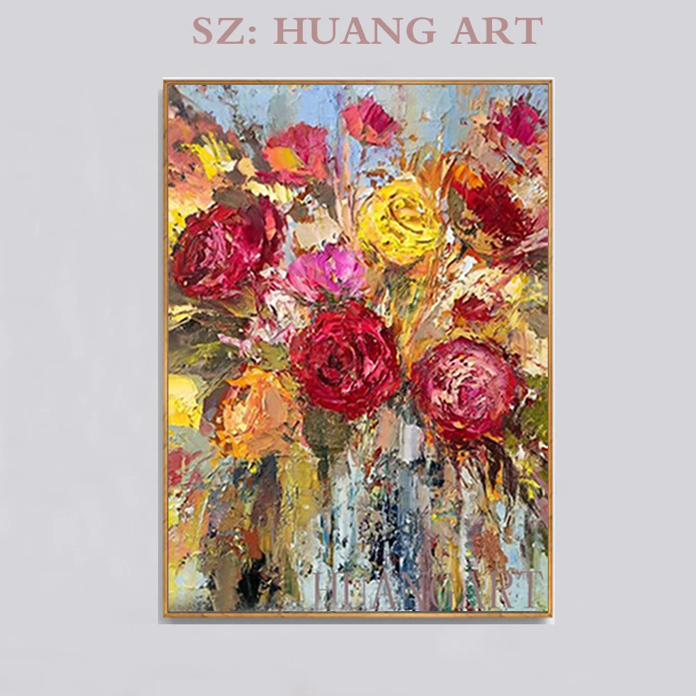100% Handpainted Oil Painting on Canvas new Handmade knife flower oil Painting Wall Art picture home decoration For Living Room
100% Handpainted Oil Painting on Canvas new Handmade knife flower oil Painting Wall Art picture home decoration For Living Room