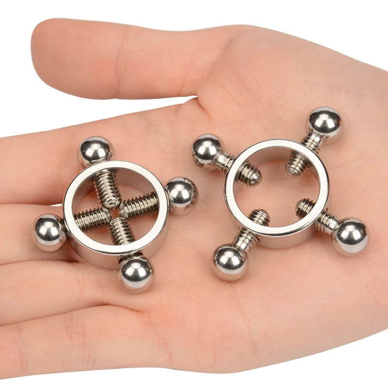 2Pcs/set Adjustable Breast Sex Nipple Clamps Clips Female Stainless Chain Bdsm Bondage Sex Exotic Accessories For Couples Adult