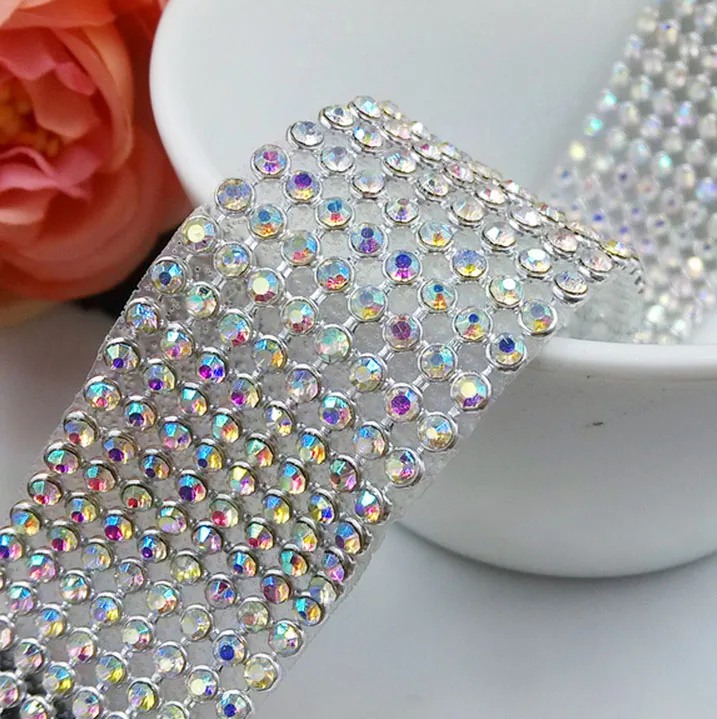 4mm SS16 Diamond hotfix rhinestone mesh banding chain with silver base crystal trim mesh for dance clothes diy
4mm SS16 Diamond hotfix rhinestone mesh banding chain with silver base crystal trim mesh for dance clothes diy