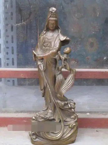 song voge gem S7285 15"China Bronze hand-carved Nezha Guan yin Stand on dragon Fish statue Kwan yin
song voge gem S7285 15"China Bronze hand-carved Nezha Guan yin Stand on dragon Fish statue Kwan yin