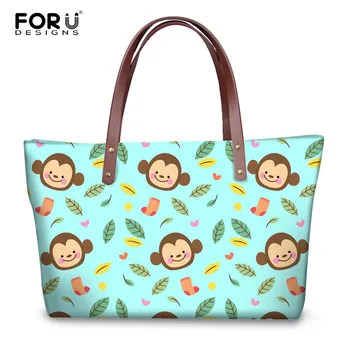 FORUDESIGNS Cartoon Animal Moneky Pattern Vintage Ladies Tote Shoulder Bags Woman Luxury Women's Large Capacity Messenger Bags
FORUDESIGNS Cartoon Animal Moneky Pattern Vintage Ladies Tote Shoulder Bags Woman Luxury Women's Large Capacity Messenger Bags
