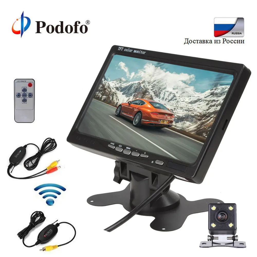 Podofo Wireless Parking Assistance System kit Assistance Mini Car Rear View Camera + 7inch TFT LCD Car Backup Reverse Monitor
Podofo Wireless Parking Assistance System kit Assistance Mini Car Rear View Camera + 7inch TFT LCD Car Backup Reverse Monitor