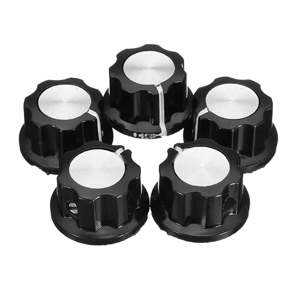 5pcs MF-A01 Bakelite Potentiometer Knob Cap Hat Diameter 20mm Bore Diameter 6.4mm For RV24YN WH118
5pcs MF-A01 Bakelite Potentiometer Knob Cap Hat Diameter 20mm Bore Diameter 6.4mm For RV24YN WH118