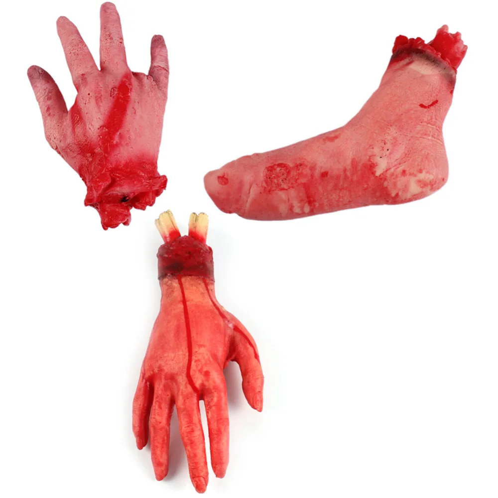 Halloween Party Supplies Bloody Realistic Hand Foot Props Creepy Severed Prosthetic Fake Human Body All Fool's Day Parts Horror
Halloween Party Supplies Bloody Realistic Hand Foot Props Creepy Severed Prosthetic Fake Human Body All Fool's Day Parts Horror