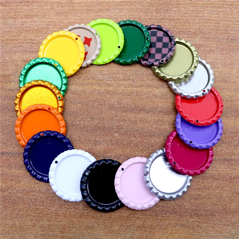 50 Pcs/ Lot with Hole Inside 25mm Round Shape Flattened Bottle Caps Diy Hairbow Hair Bows Necklace Decoration Accessories
50 Pcs/ Lot with Hole Inside 25mm Round Shape Flattened Bottle Caps Diy Hairbow Hair Bows Necklace Decoration Accessories