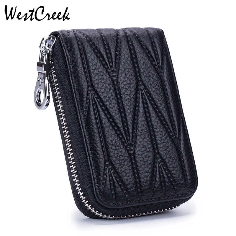 WESTCREEK Brand Genuine Leather Women RFID Blocking Organizer Zipper Credit Card Holder Men Minimalist Travel Wallet Coin Purse
WESTCREEK Brand Genuine Leather Women RFID Blocking Organizer Zipper Credit Card Holder Men Minimalist Travel Wallet Coin Purse