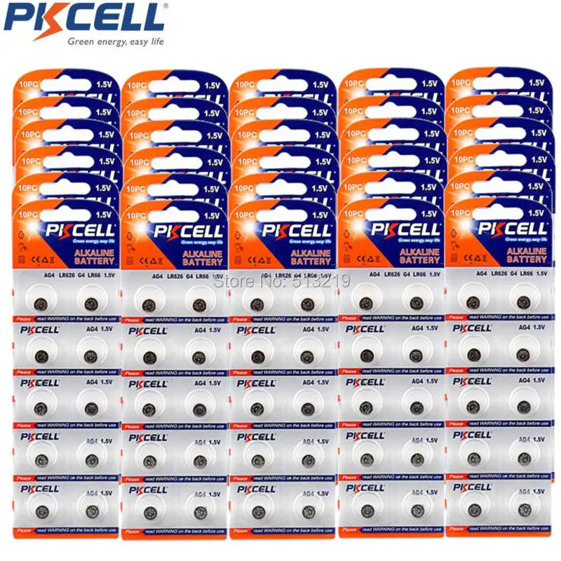 50Pack/500Pcs PKCELL 1.5V AG4 Battery SR626 377 LR626 LR66 SR66 Button Cell Watch Battery
50Pack/500Pcs PKCELL 1.5V AG4 Battery SR626 377 LR626 LR66 SR66 Button Cell Watch Battery