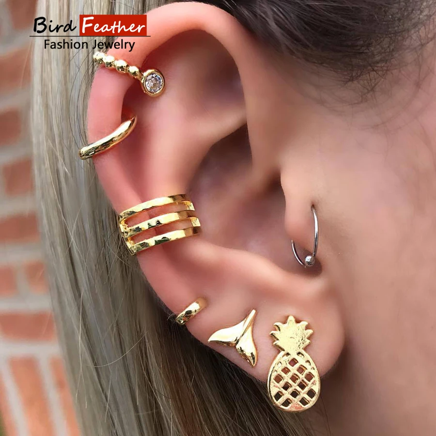 Simple Trendy Gold Color Geometric pineapple fish tail Earrings For Women Lady Fashion Large design drop Earrings Set Jewelry
Simple Trendy Gold Color Geometric pineapple fish tail Earrings For Women Lady Fashion Large design drop Earrings Set Jewelry